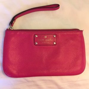 Hot pink kate spade wristlet